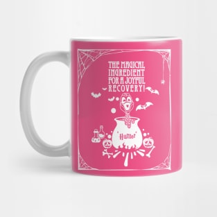 breast cancer Awareness pink ribbon Humor the magical ingredient for a joyful recovery Halloween Mug